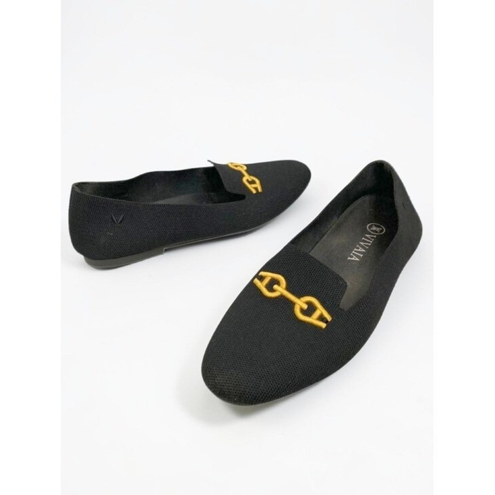 VIVAIA Eileen Round toe embroidered Classic Loafers Horsebit Flats 9/40 Comfort